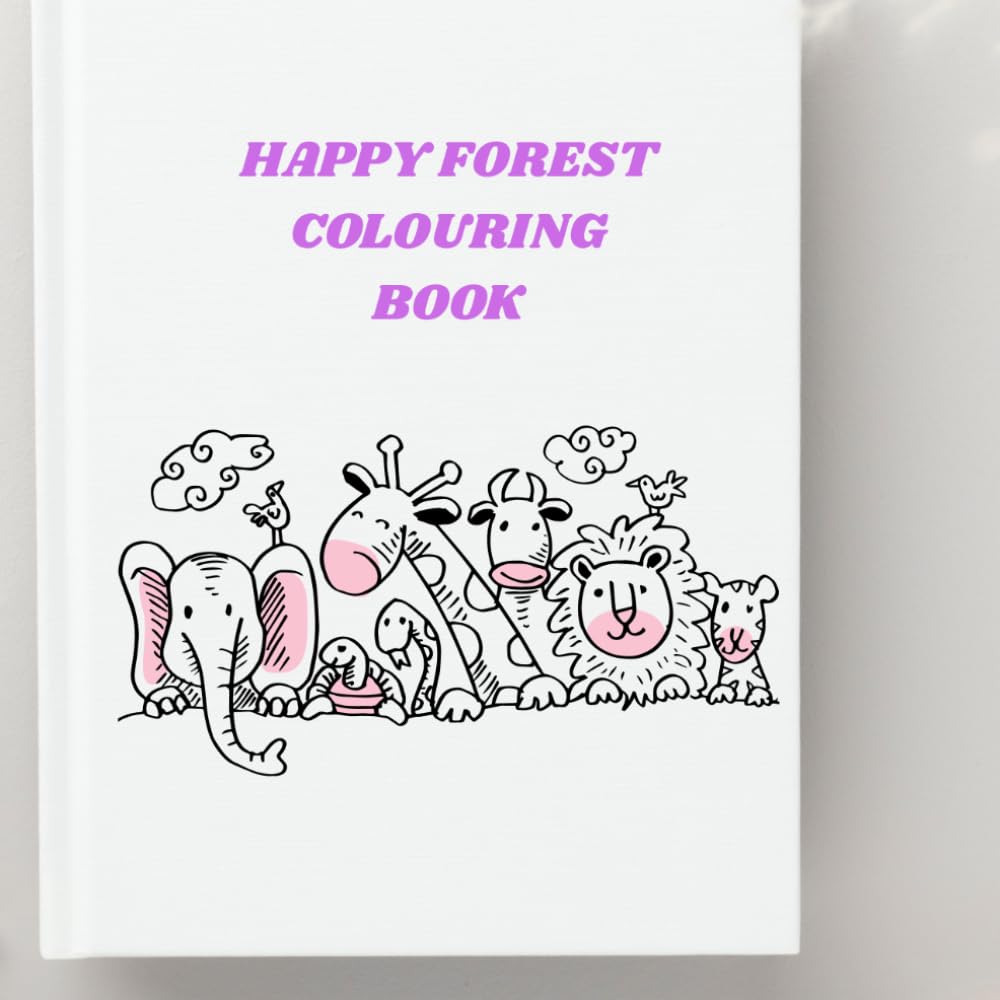 HAPPY FOREST: Colouring activity book