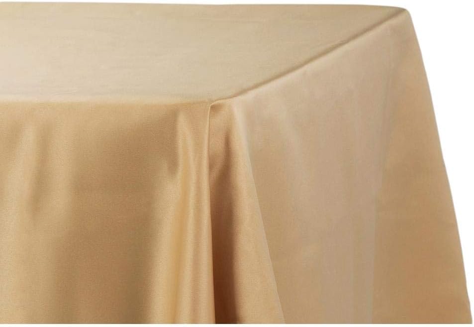 Gold Antique Lamour Satin Rectangular Tablecloth - 90" x 156" (1 Pc) | Elegant Polyester Table Cover for Weddings & Events