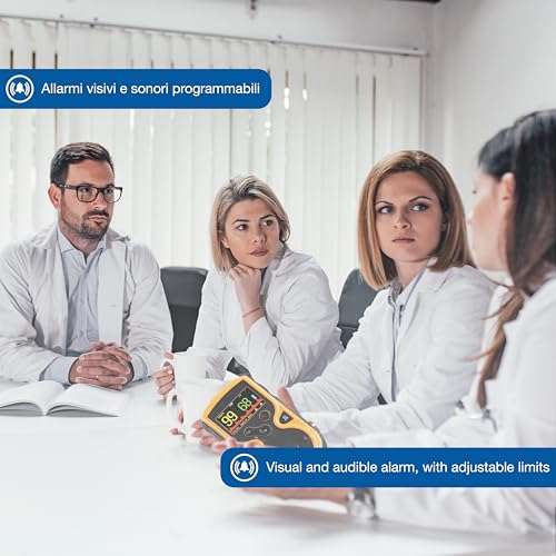 GIMA Oxímetro OXY-100, Oxímetro de pulso digital: monitorización precisa de la saturación de oxígeno (SpO2) y de la frecuencia cardíaca, oxímetro de dedo portátil, SpO2 - imagen 6