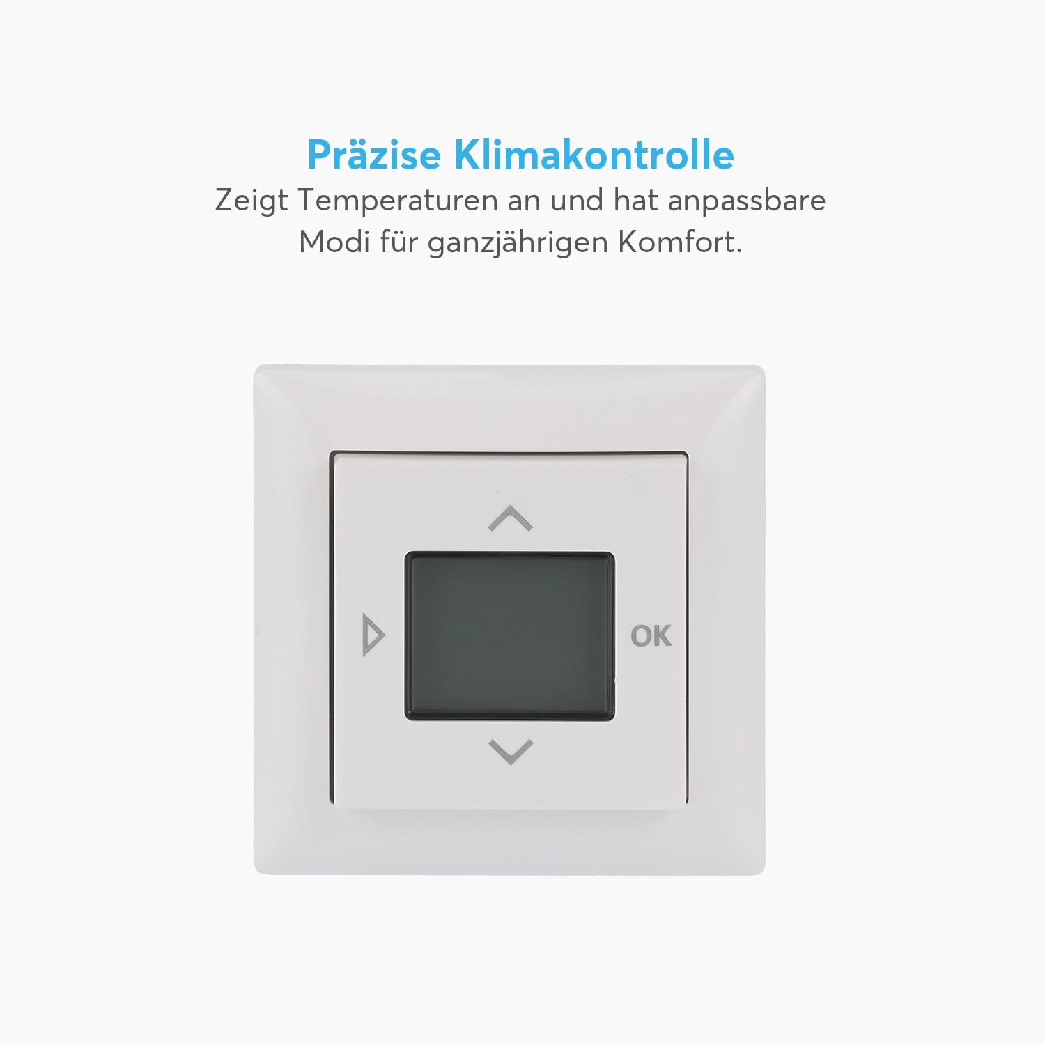 Busch-Jaeger 1098 UJ-914 Komplettset Raumtemperaturregler-Timer Abdeckrahmen 1-fach Timer-Zentralscheibe Alpinweiß Balance SI 2CKA001032A0522