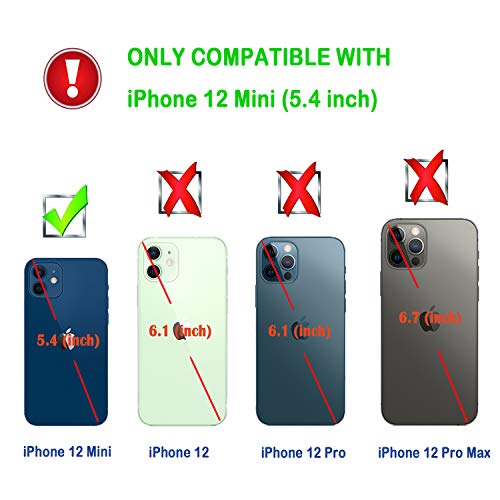 Wenbelle Compatible With Iphone 12 Mini (5.4 Inch) 5G Wallet Case, Blazers Series,Stand Feature,Double Layer Shock Absorbing Premium Soft Pu Color Matching Leather Cover Flip Cases(Brown) #TOP1