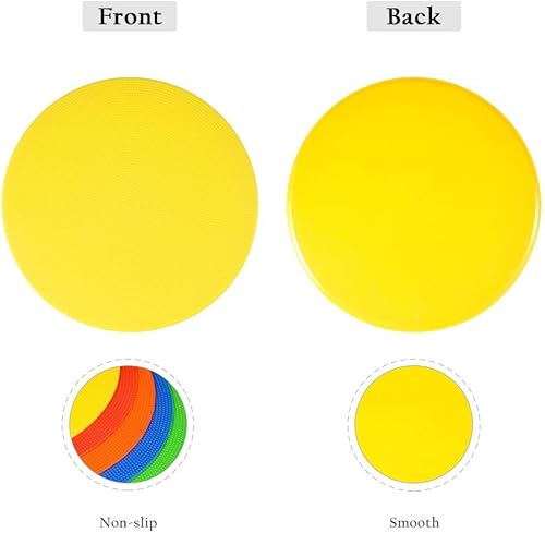 Miniatura 4 de Dilwe Conos deportivos, 10 unidades de conos de entrenamiento planos altamente visibles con bolsa de transporte de malla para fútbol, deportes en