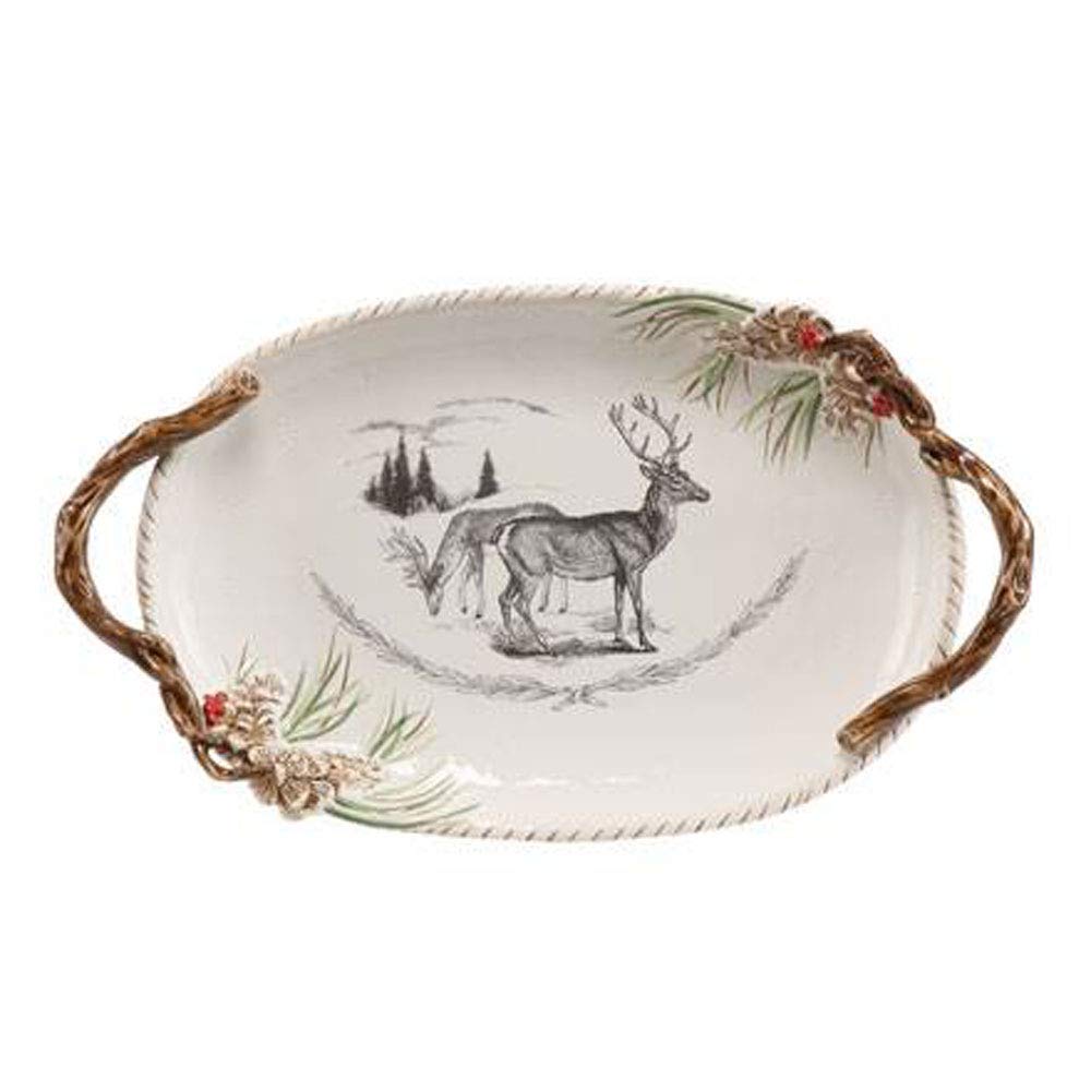Goebel Multicoloured Fitz & Floyd Christmas Collection 51-001-19-1 Bowl Cones Presents Porcelain 50 X 29 Cm