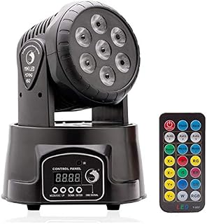 U`King Moving Head Light 7x10W LED RGBW (4 in 1) Color Lighting Effect