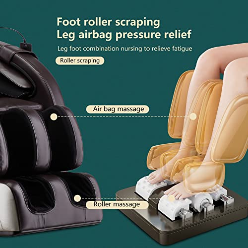 Massage Chair Zero Gravity Full Body Electric Shiatsu Massage Chair Recliner With Built-In Heat Therapy Foot Roller Air Massage System Sl-Track Stretch Vibrating Wireless Bluetooth Speaker Brown Ps4 #TOP5