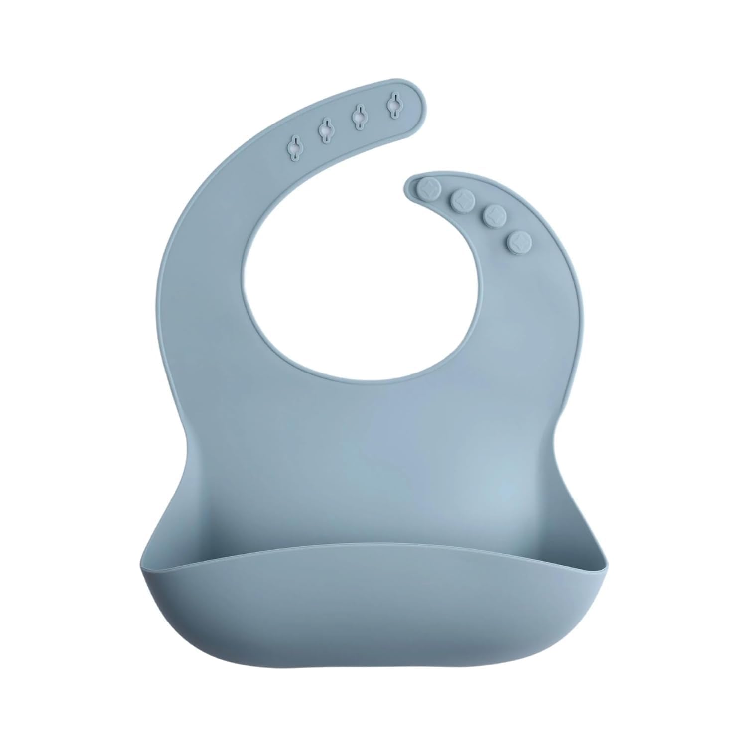 Blue Baby Silicone Feeding Bib for Babies & Toddlers,100% BPA-Free Waterproof Soft Adjustable Bib with Deep Built-in Food Catch Pocket, Reusable Dishwasher Safe Weaning Bib for Boys & Girls-image-32
