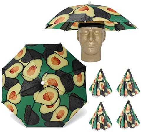 Looney Zoo || Umbrella Hat || Unique Colorful Umbrella Hats - Easy Elastic Fitting Umbrella Hat for Adults & Kids (The Hawaiian, 1 Umbrella Hat)