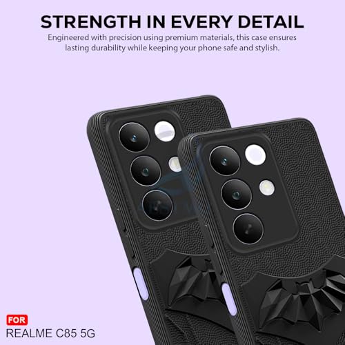 Image of AESTMO Back Cover for Realme C85 / 15X / Narzo 90X 5G | Stylish | Soft Silicone | Shockproof | Camera Lens Protection Back Cover for Realme C85 / 15X / Narzo 90X 5G (Black)