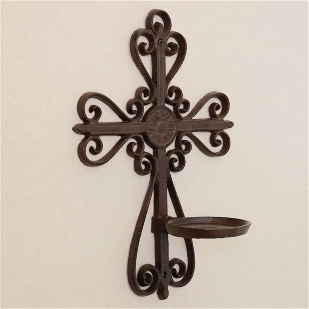 Kerzenhalter, Retro-Wandkerzenhalter, Metall-Kerzenständer, Vintage-Eisen-Teelichthalter, Gartenhof, Heimdekoration, Geschenk, Kandelaber-Dekoration (Onecolo ，Kerzenständer