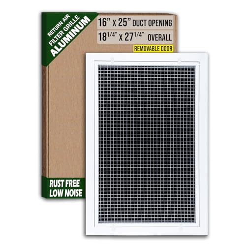 Fits 16x25 Duct Opening Handua Aluminum Eggcrate Return Air Filter Grille