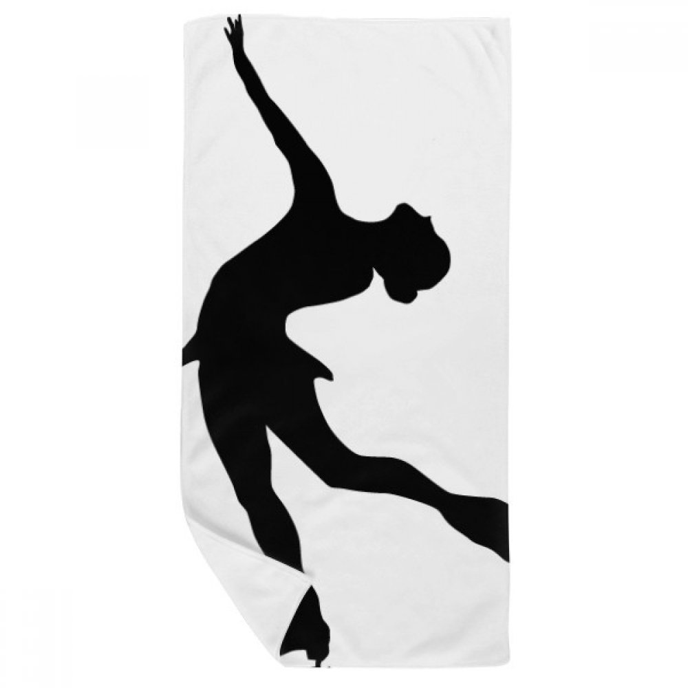 Serviette de bain patinage d'hiver douce débarbouillette multicolore