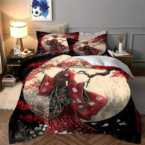 Housse de couette Geisha en microfibre 135x200 pour chambre de garçon