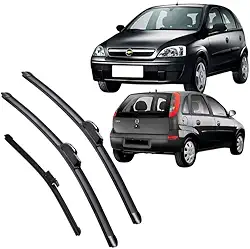 KIT PALHETA DIANTEIRA E TRASEIRA EM SILICONE PARA CORSA HATCH 1994 A 2012 - MARCA TIGER AUTO