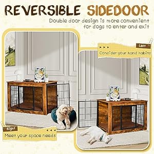 Dog Crate Furniture with Thick Cushion Side End Table Wooden Dog Cage with Double Doors Chewresistant Dog Kennel Dog House Indoor for Small to Large Dog L  Cucciolini Doodles Dog crate furniture with thick cushion side end table wooden dog cage with double doors chew resistant dog kennel dog house indoor for small to large dog l   cucciolini doodles