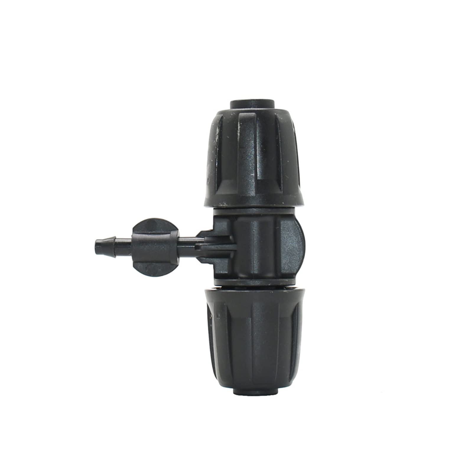 Adaptador de Conector de Utilidad Adaptador de Conector de Manguera Junta de Tubería de Pe de 16 Mm Y 1/2 Pulgada Desviador en T Junta de Reparación de Tapón de Extremo de Codo con Bloqueo Roscado par