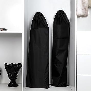 2 Pcs Long Drawstring Bag 21x60cm, Oxford Cloth Storage Sack Tent Poles Tripod Umbrella, Black