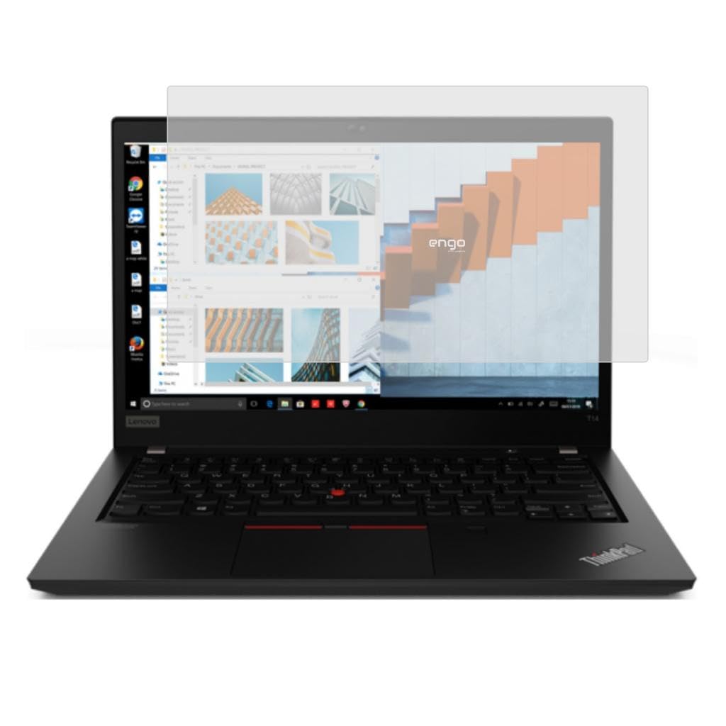 Engo Lenovo Thinkpad T14 G2 14 İnç İle Uyumlu Mat Ekran Koruyucu Notebook, Yansıma Ve Parlama Önleyici Parmak İzi Bırakmayan Laptop Koruma, 9H Temperli Kırılmaz Esnek Nano Cam
