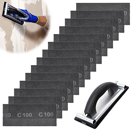 YAANBUNB 20PCS Lija de Malla 280 x 115mm Rejilla de Lijado Grano 100 Lija de Malla Abrasiva Malla de lijado de carburo húmedo y Seco para Lijar Yeso y Pared, Manchas de óxido en Materiales Metálicos Cover