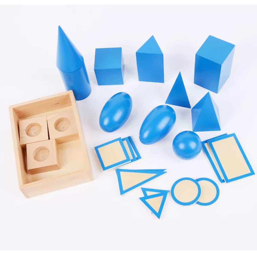 Zestaw Montessori Cyrtoforme Geometryczne Sensoryczne Drewniane Klocki Edukacyjne Zabawki dla Małych Dzieci