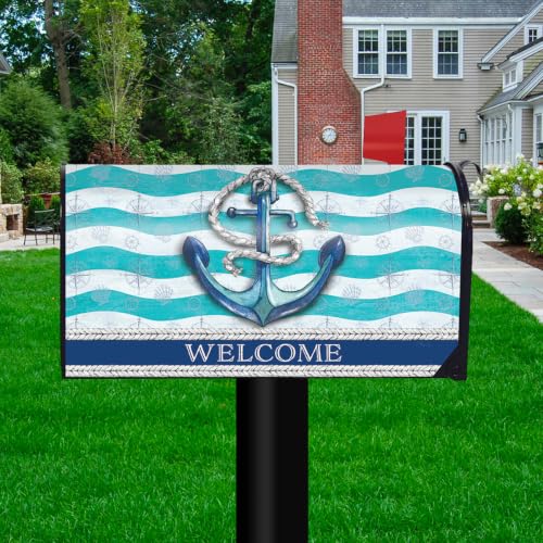 Image of Briarwood Lane Everyday Mailbox Cover - Standard Size - Welcome Anchor Mailbox Cover