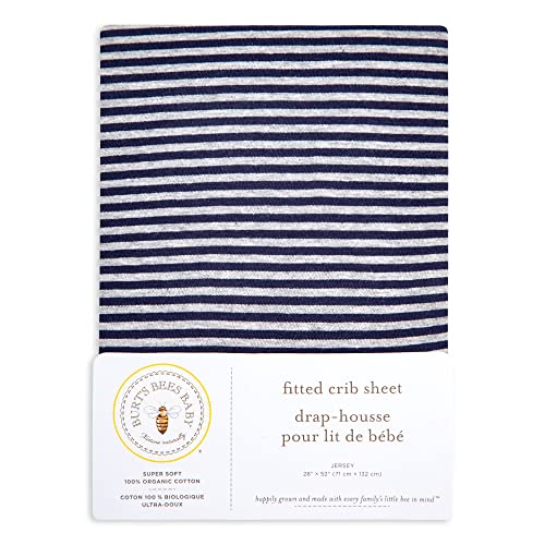 Image of Burt's Bees Baby - Fitted Crib Sheet, Girls Boys & Unisex 100% Organic Cotton Crib Sheet for Standard Crib & Toddler Mattresses