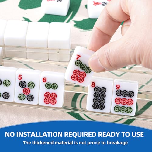 Set de 4 Soportes para Fichas de Mahjong con Empujadores Giratorios miniatura 5