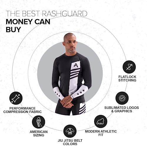 Anthem Athletics Reignite BJJ Rashguard for Men, MMA, & No Gi Grappling - Long Sleeve Jiu Jitsu Rash Guard Men BJJ3