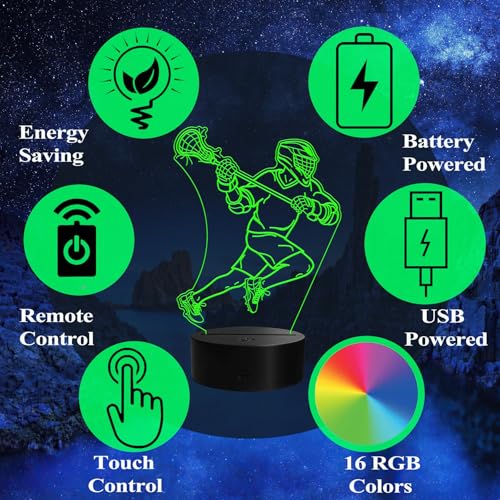 Veilleuse de crosse pour garçon télécommandée et dimmable RVB - 3
