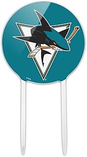 Acrylic NHL San Jose Sharks Logo Cake Topper Party Decoration for Wedding Anniversary Birthday Graduation