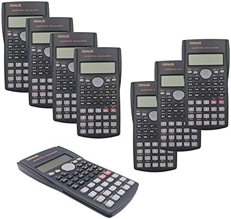 RENUS 8 Packs, 2-Line Engineering Scientific Calculator Function Calculator for Student and Teacher 16 AAA Batteries Included - View 3