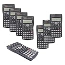 RENUS 8 Packs, 2-Line Engineering Scientific Calculator Function Calculator for Student and Teacher 16 AAA Batteries Included