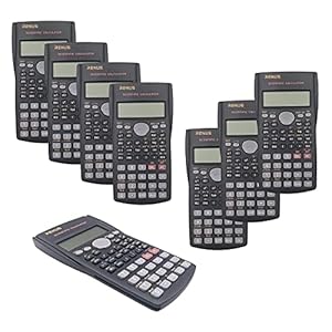 RENUS 8 Packs, 2-Line Engineering Scientific Calculator Function Calculator for Student and Teacher 16 AAA Batteries Included