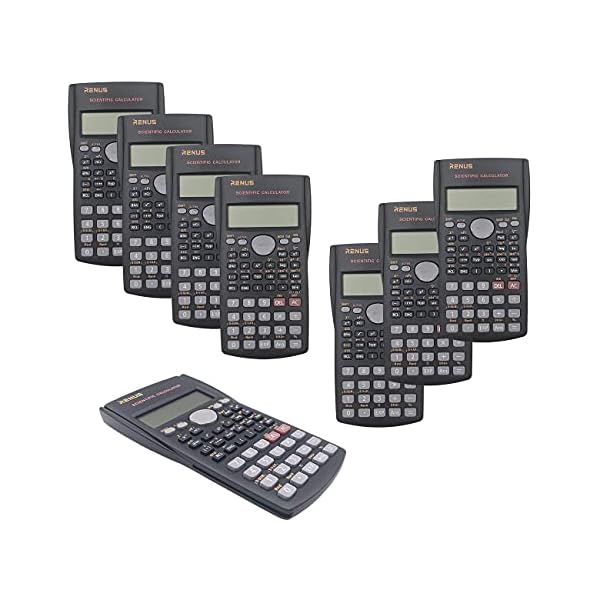 RENUS 8 Packs, 2-Line Engineering Scientific Calculator Function Calculator for Student and Teacher 16 AAA Batteries Included