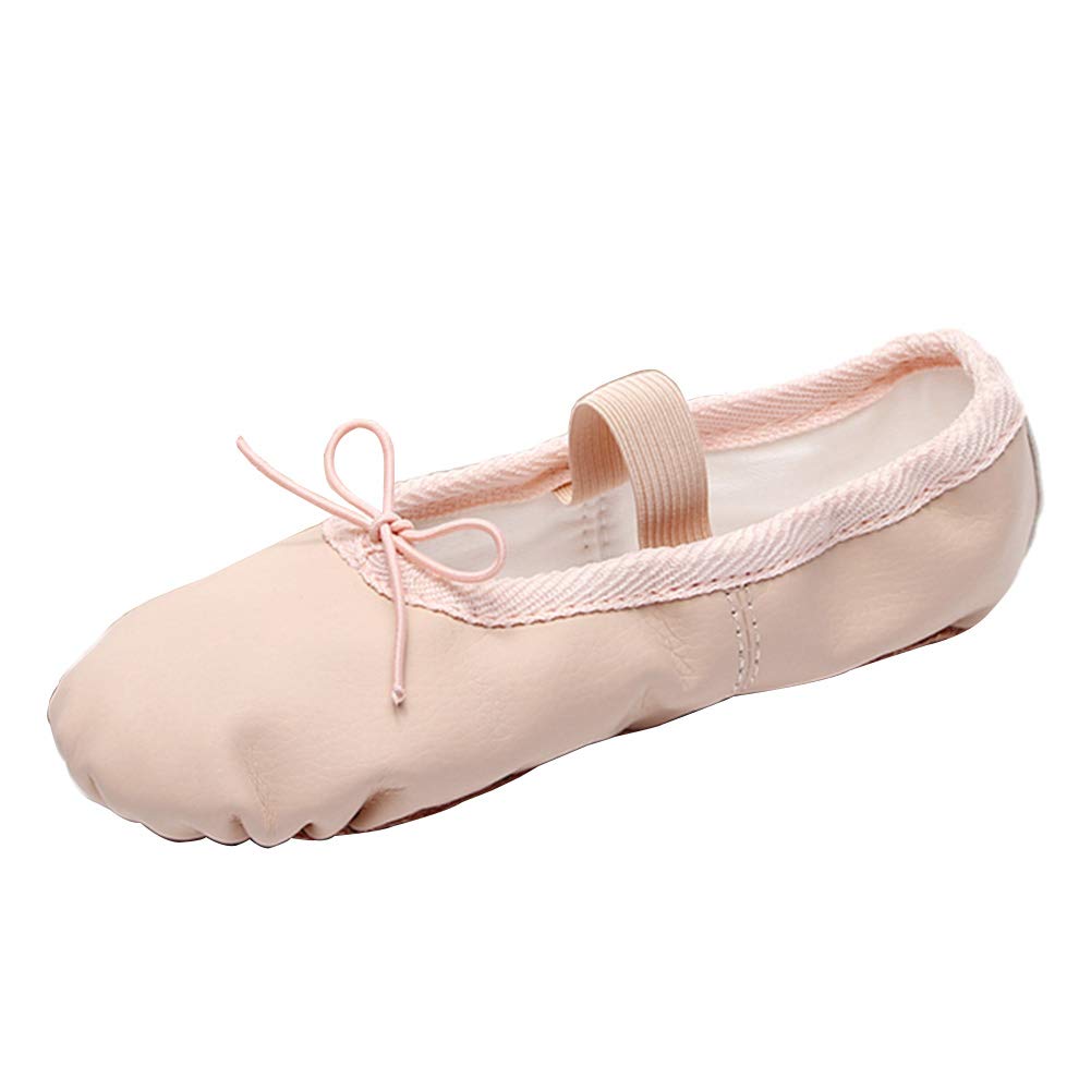 Zapatos de ballet de cuero TJ-QDPU con suela completa para mayor soporte 8