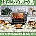 GoWISE USA 25-Quart Air Fryer Oven & Professional Dehydrator with 3 Heating Elements & Rotisserie, 12 Functions, Preheat & 5 Cooking Levels – Fits 12-Inch Pizza, 11 Accessories and Stainless Steel