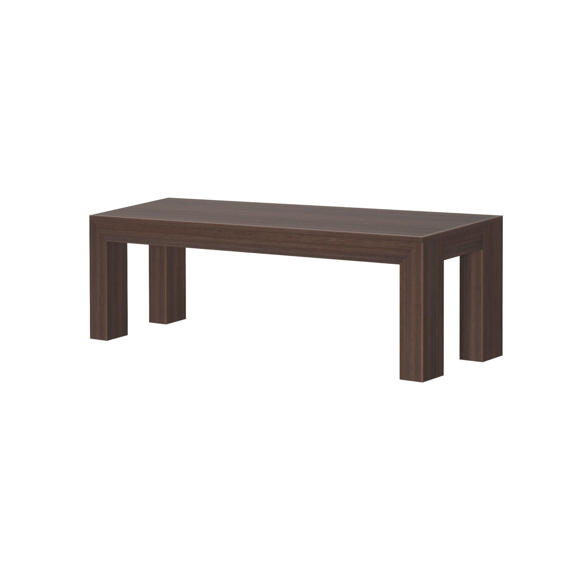 Plank+Beam Modern Dining Bench, 60 Inch, Walnut Wirebrush | Non-Toxic Finishes, Modern Design, Easy Assembly, Modern Style, Quick Setup, Solid Wood