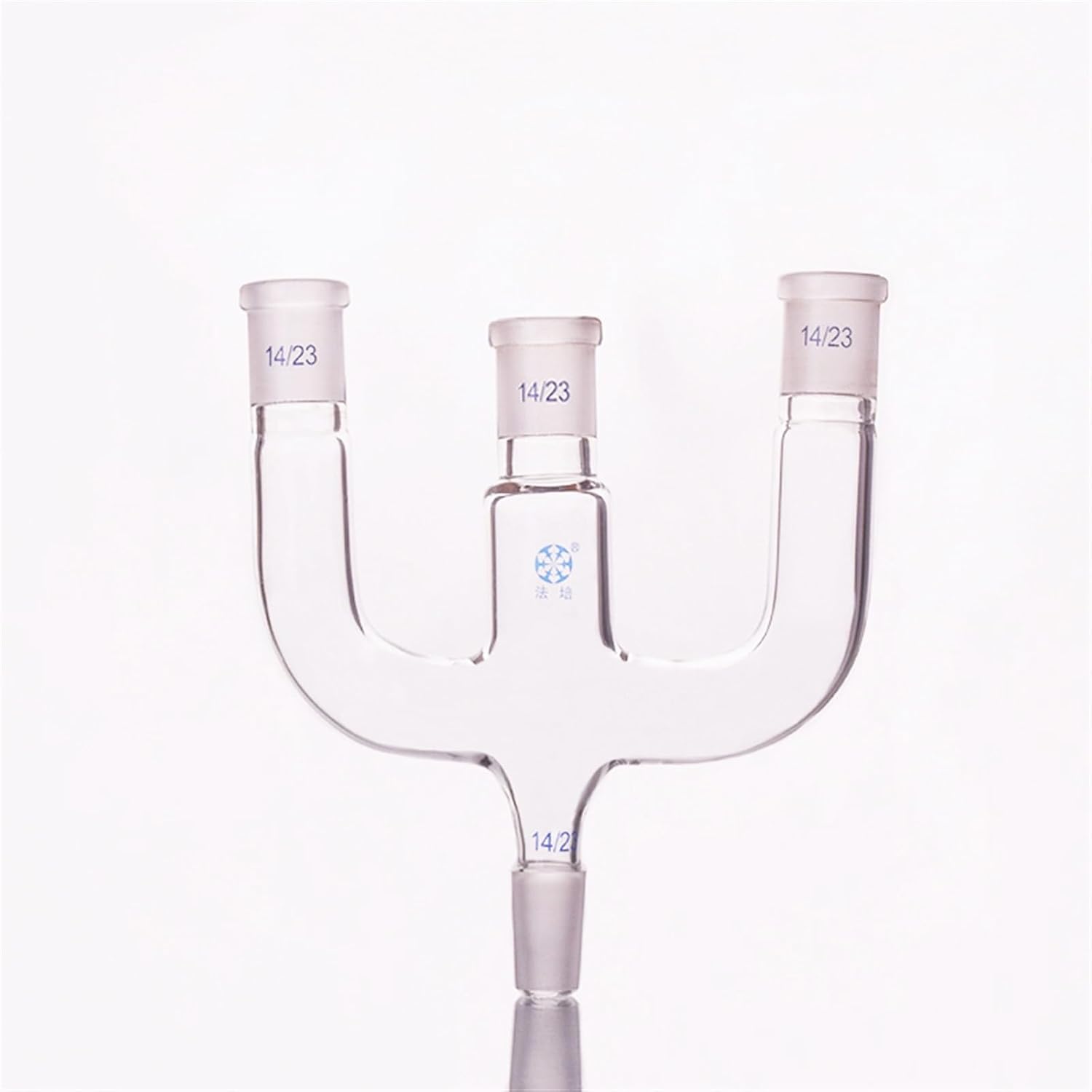 Lab Supplies Three Connection Pipe,High Borosilicate Glass Three Joint Pipe,Female 14/23,Male 14/23,Laboratory Glassware