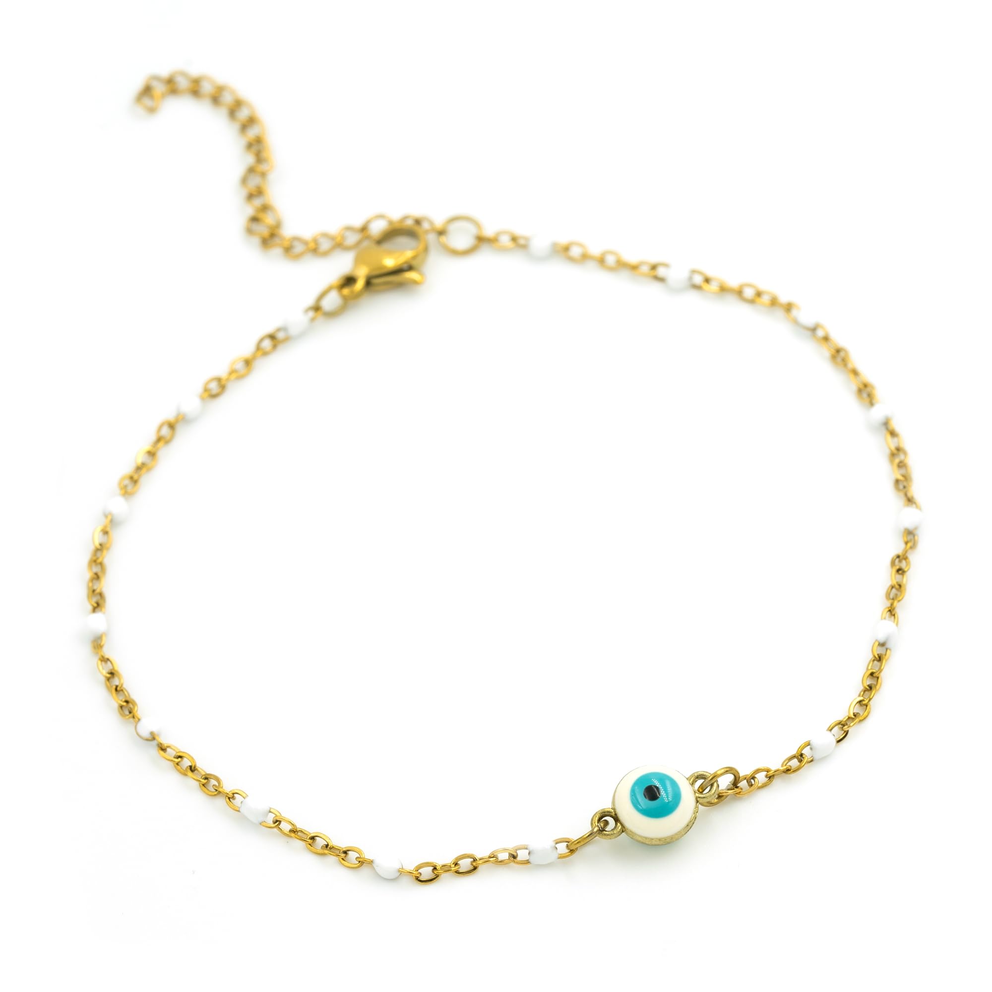 artklim Gold Plated Multicolor Anti Tarnish Anklet for Women | Foot Jewellery | Anklet-picture-40