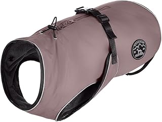 Hunter Hundemantel Uppsala, Farbe: Altrosa, 2in1 Design mit herausknüpfbarem Innenfutter, wasserabweisend, reflektierende Paspeln, geschlossene Bauchseite, optimaler Sitz, Größe: 40