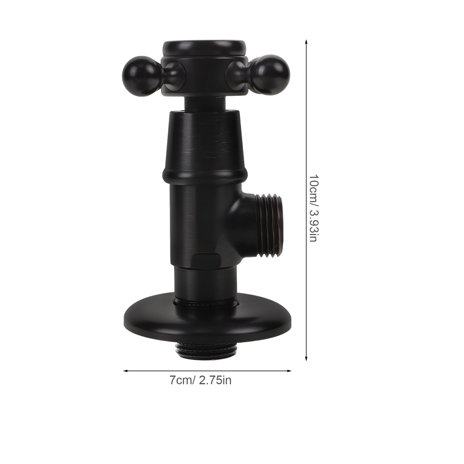 Robinet d'équerre - Robinet d'arrêt - 1/2" - Rétro - Vanne de régulation d'angle - Noir - Pour de salle de bain - Vanne d'angle - d'e - rotative - Prune Bossom
