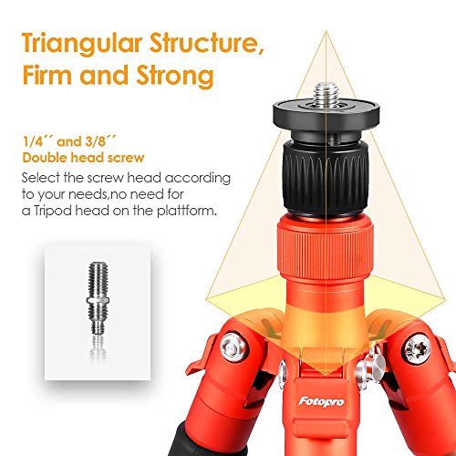Fotopro DSLR Stativ 145 cm Aluminium 360 Grad Kugelkopf Schnellwechsel Platte Professionelles Kamera Stativ für Canon… – Bild 7