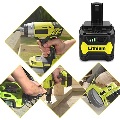 P108 Battery 18-Volt 6.0Ah High Capacity Replacement for P108 Ryobi 18v Battery Lithium P102 P104 P107 P105 P106 P103 BPL18151 BPL1820 - Thumbnail 2