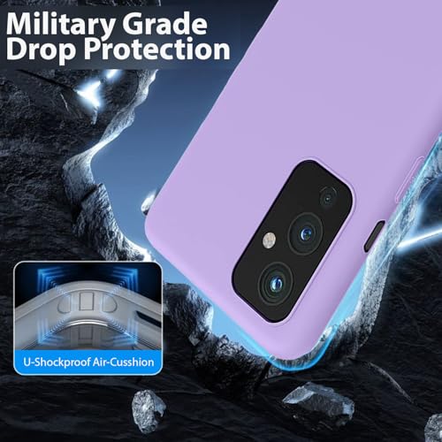 Image of LIRAMARK Liquid Silicone Soft Back Cover Case for OnePlus 9 /1+9 (Lavender)