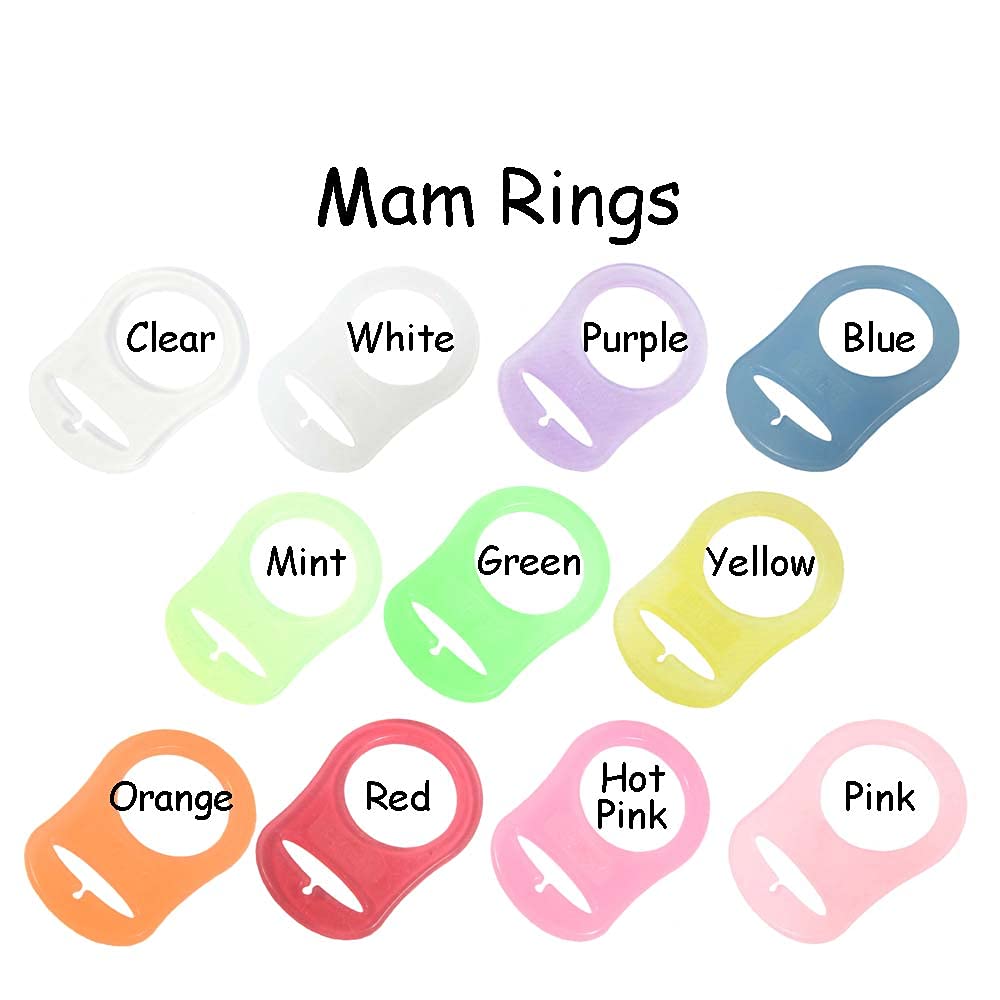 5 MAM Ring Button Style Pacifier Adapter (Mixed Colors) - by i Craft for Less