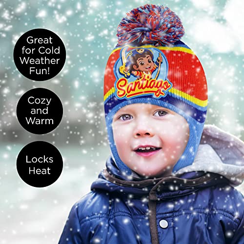 Image of Nickelodeon boys Nickelodeon Toddler Winter and Mitten, Santiago Kids With Sherpa Lining Set Beanie Hat, Multi Color, Age 2-4 US