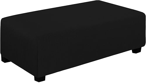 Miniatura 28 de Easy-Going Funda Elástica para Otomana Longitud 20-30 pulgadas Taburete de Almacenamiento Plegable Protector de Muebles Funda Rectangular Suave con
