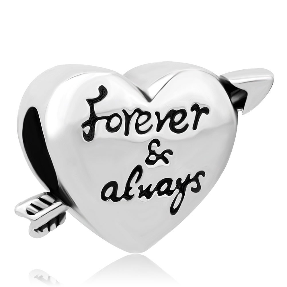 CharmSStoryCharmSStory Forever and Always Arrow Through a Heart Charm Beads For European Bracelet
