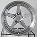 Aodhan DS-05 Custom Wheel - 19x11, 22 Offset, 5x114.3 Bolt Pattern, 73.1mm Hub - Silver with Machined Face Rim