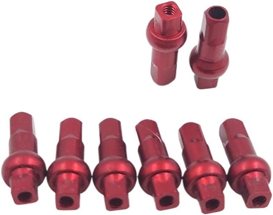Double Square Head Bicycle Nipples 14.4mm 16mm 18mm Anodized Red Aluminum Alloy 14G Bike Spoke Nipple (Color : Red, Size : 14.4mm 72pcs)