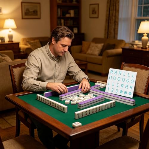Solo Mahjong Board tablero para práctica de Mahjong miniatura 3